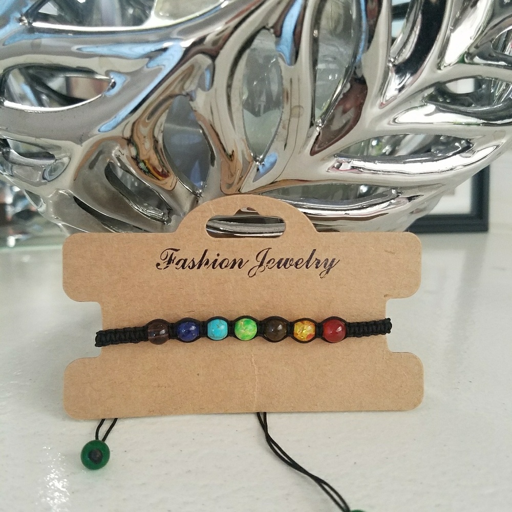 🌈 7 color Chakra bracelet 🌈 small bead